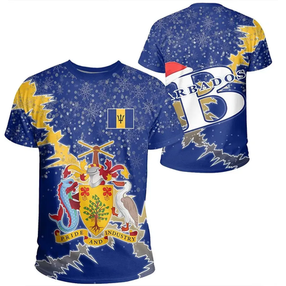 Barbados Christmas Coat Of Arms T Shirt X Style