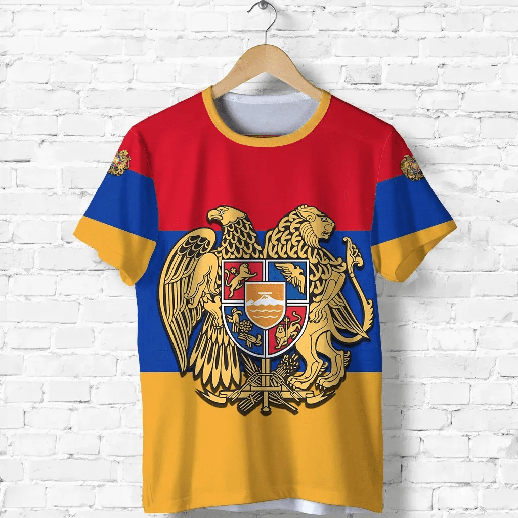 Coat Of Arms Armenia T Shirt Flag Pattern