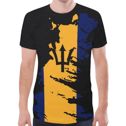 Barbados T Shirt Flag Painting