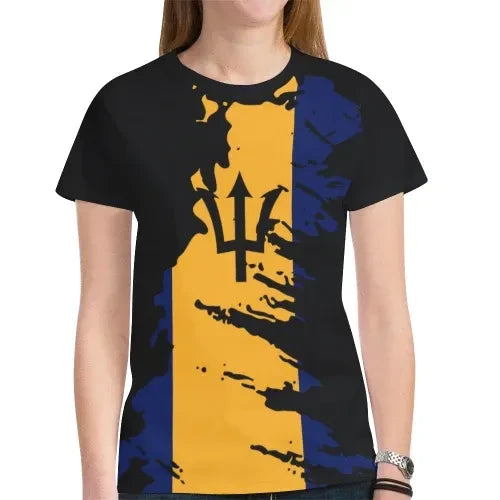 Barbados T Shirt Flag Painting