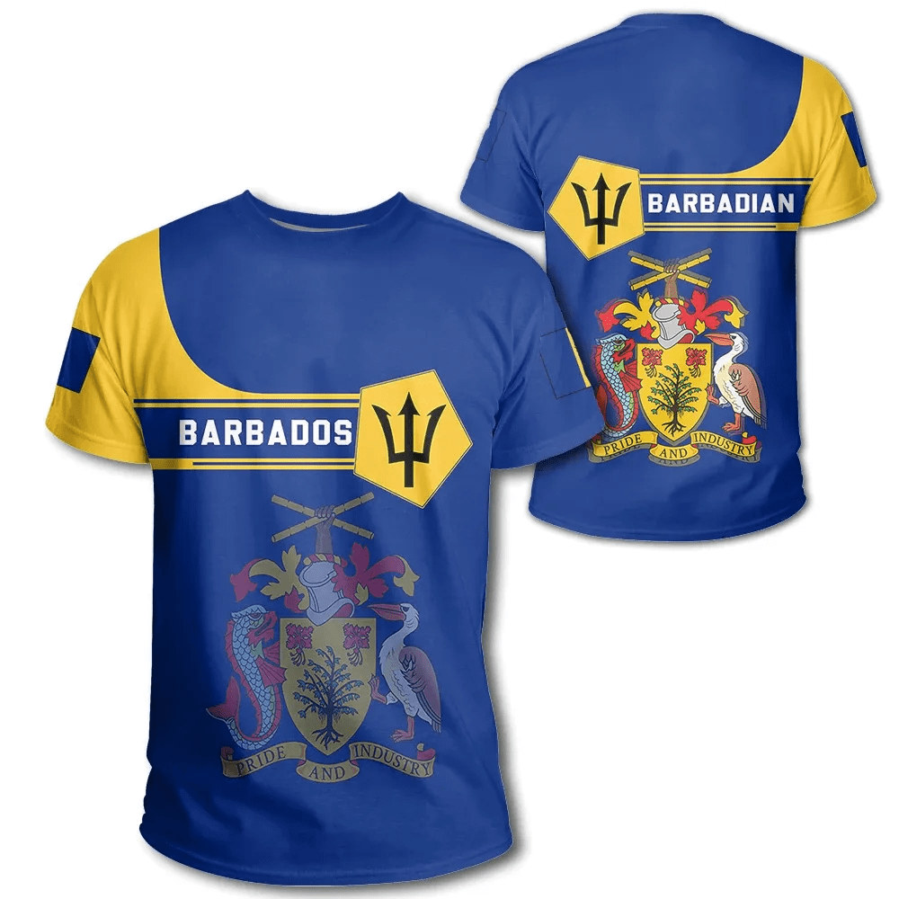 Barbados Coat Of Arms T Shirt Simple Style