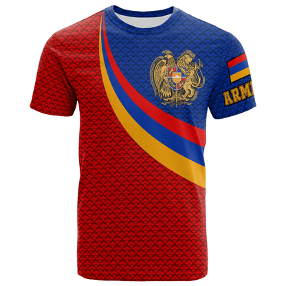 Armenia T Shirts Armenia Coat Of Arms And Flag Color