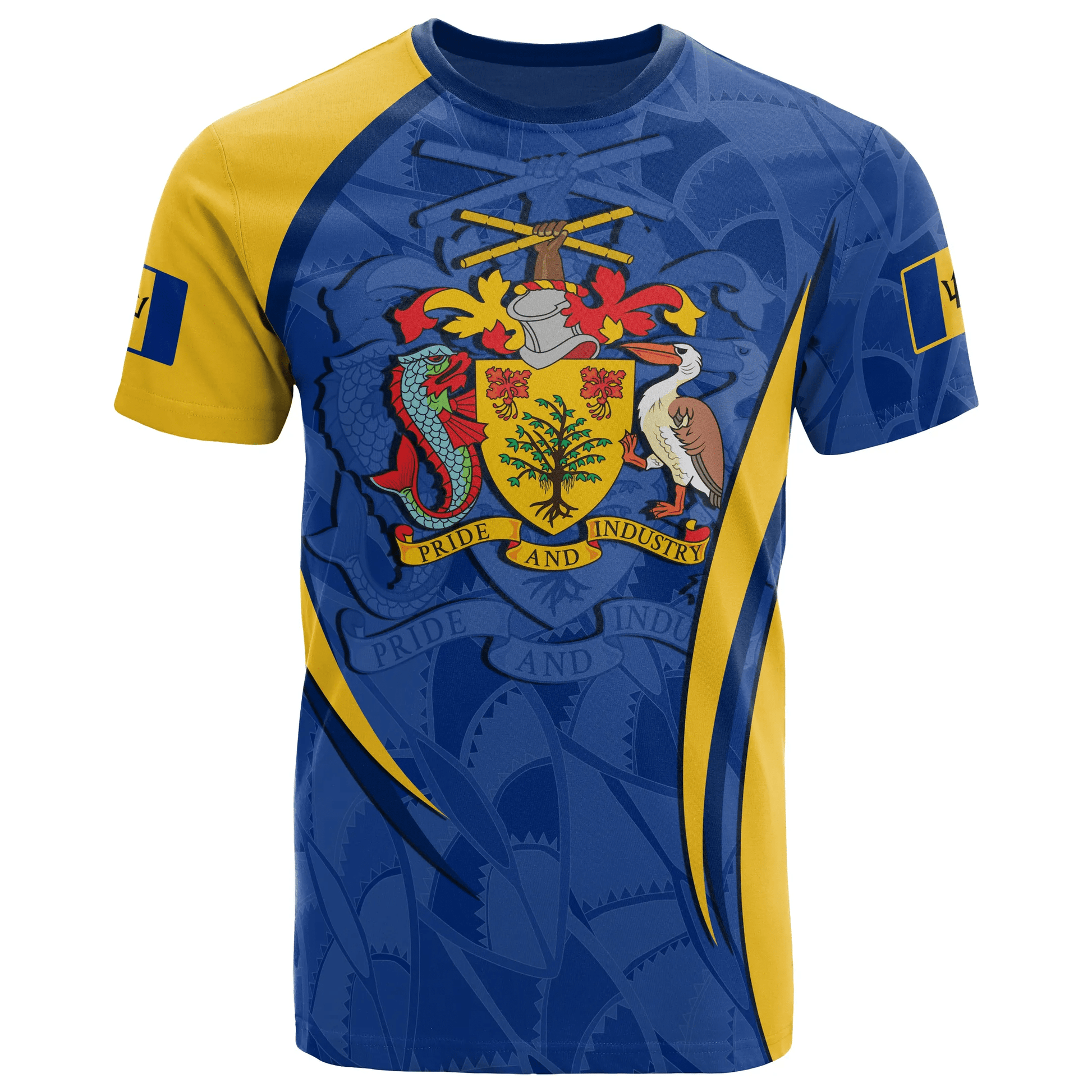 Barbados T Shirt Barbadian Spirit Blue