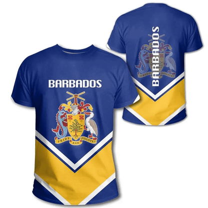 Barbados Coat Of Arms T Shirt Lucian Style W