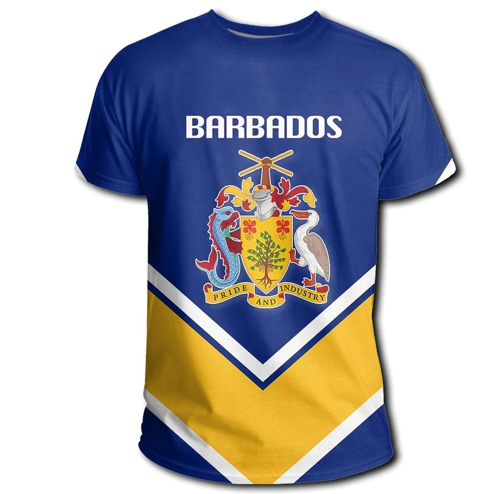 Barbados Coat Of Arms T Shirt Lucian Style W