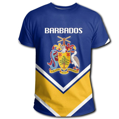 Barbados Coat Of Arms T Shirt Lucian Style W