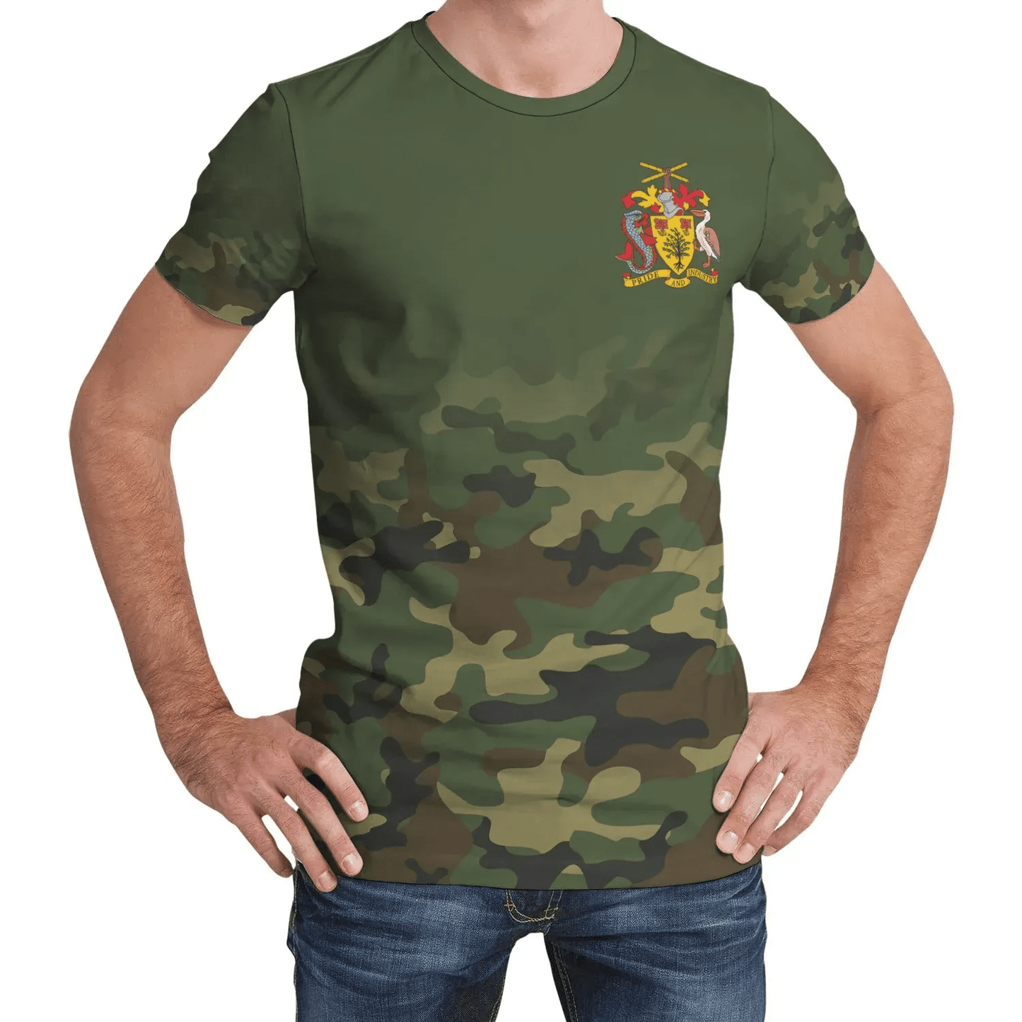 Barbados T Shirt Camo Women'S/Men'S