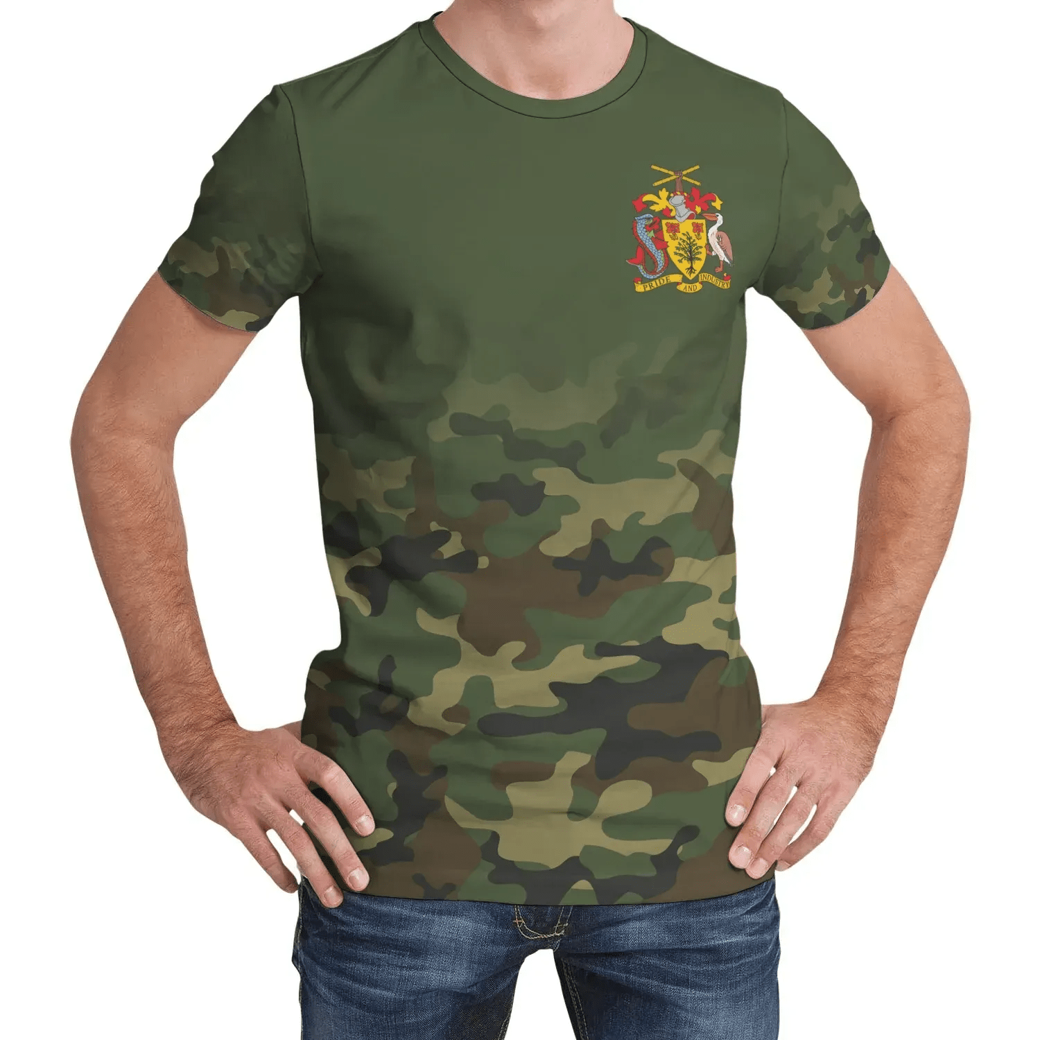 Barbados T Shirt Camo Women'S/Men'S