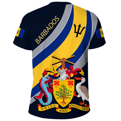 Barbados T Shirt Special Flag