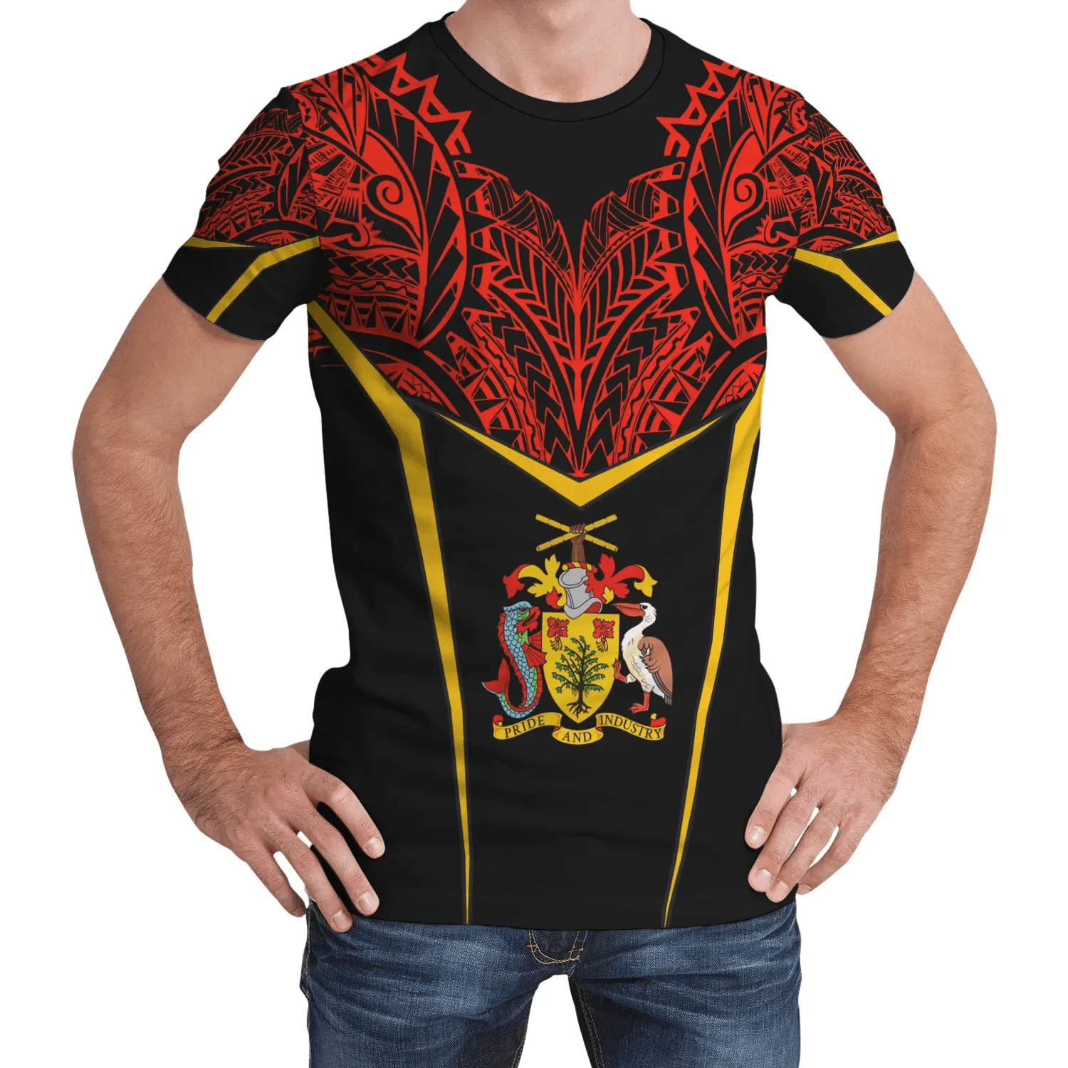 Barbados Unisex T Shirt Tribal Style