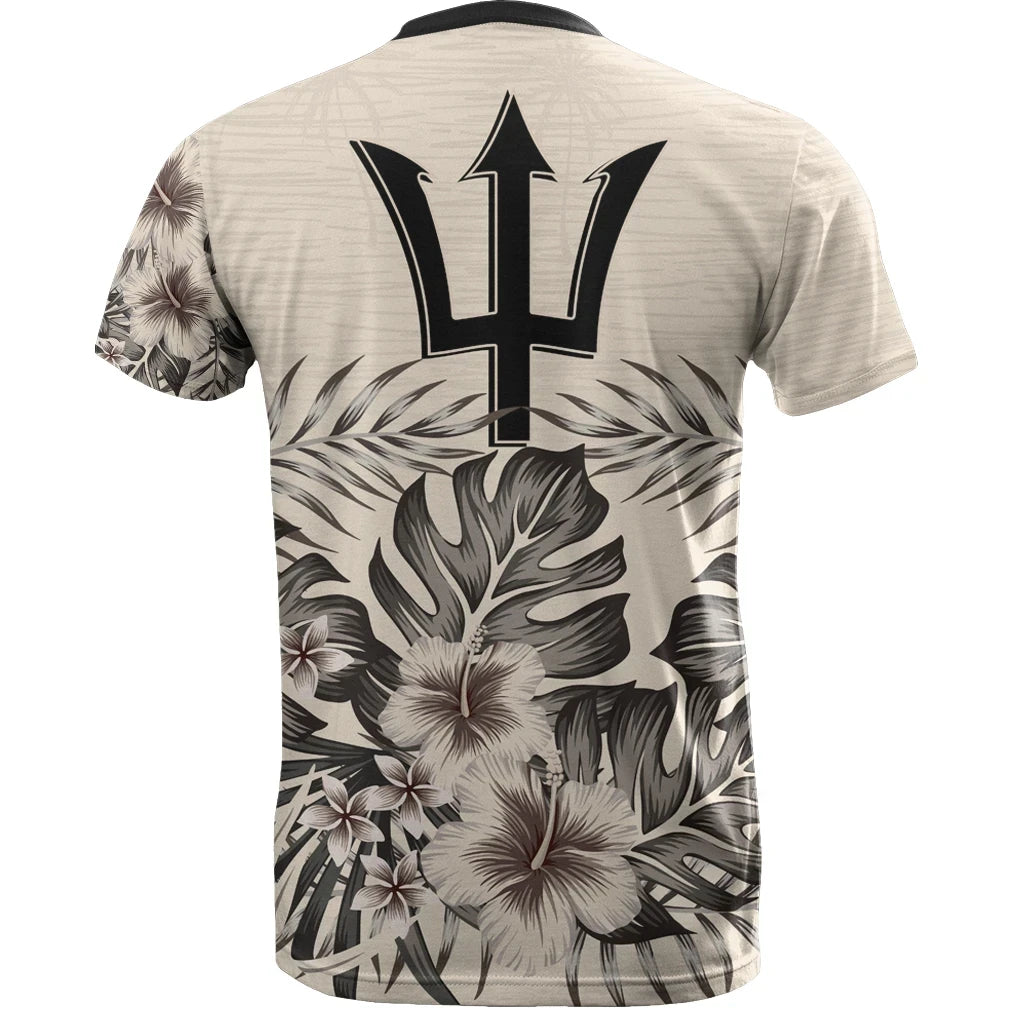 Barbados T Shirt The Beige Hibiscus No