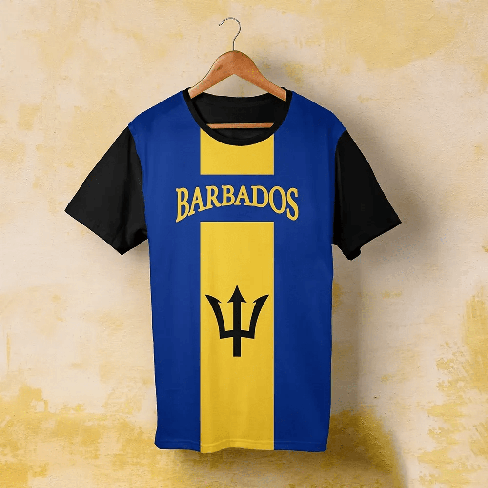 Barbados T Shirt Bajan Flag T Shirt