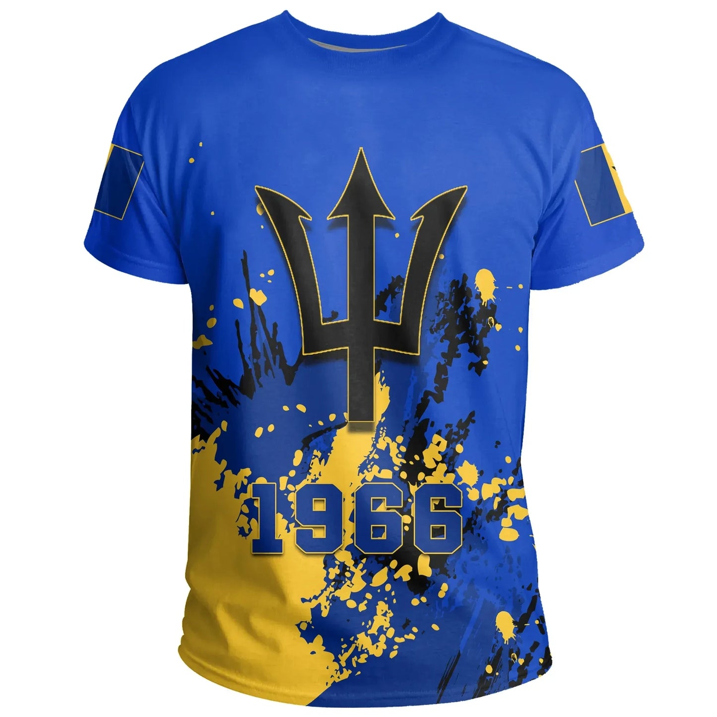 Barbados Coat Of Arms T Shirt Spaint Style W