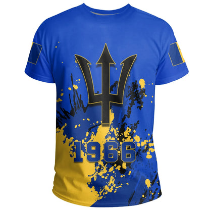 Barbados Coat Of Arms T Shirt Spaint Style W