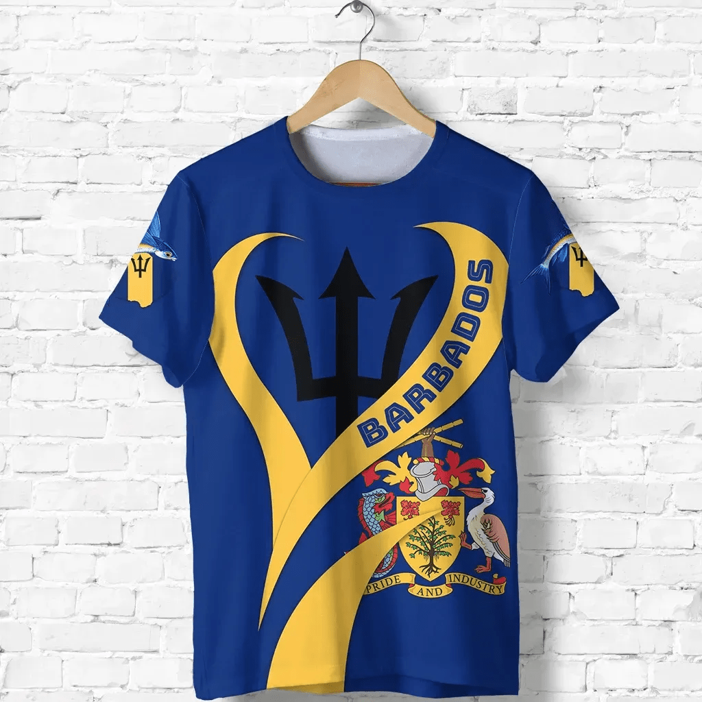 Barbados Heart Shape T Shirt