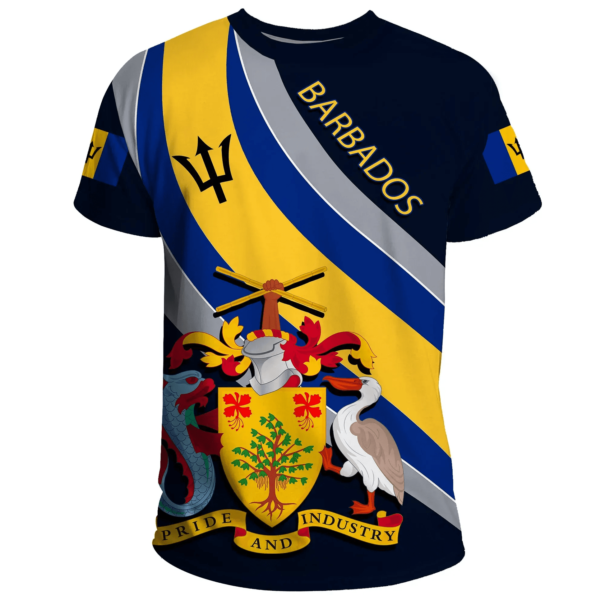 Barbados T Shirt Special Flag