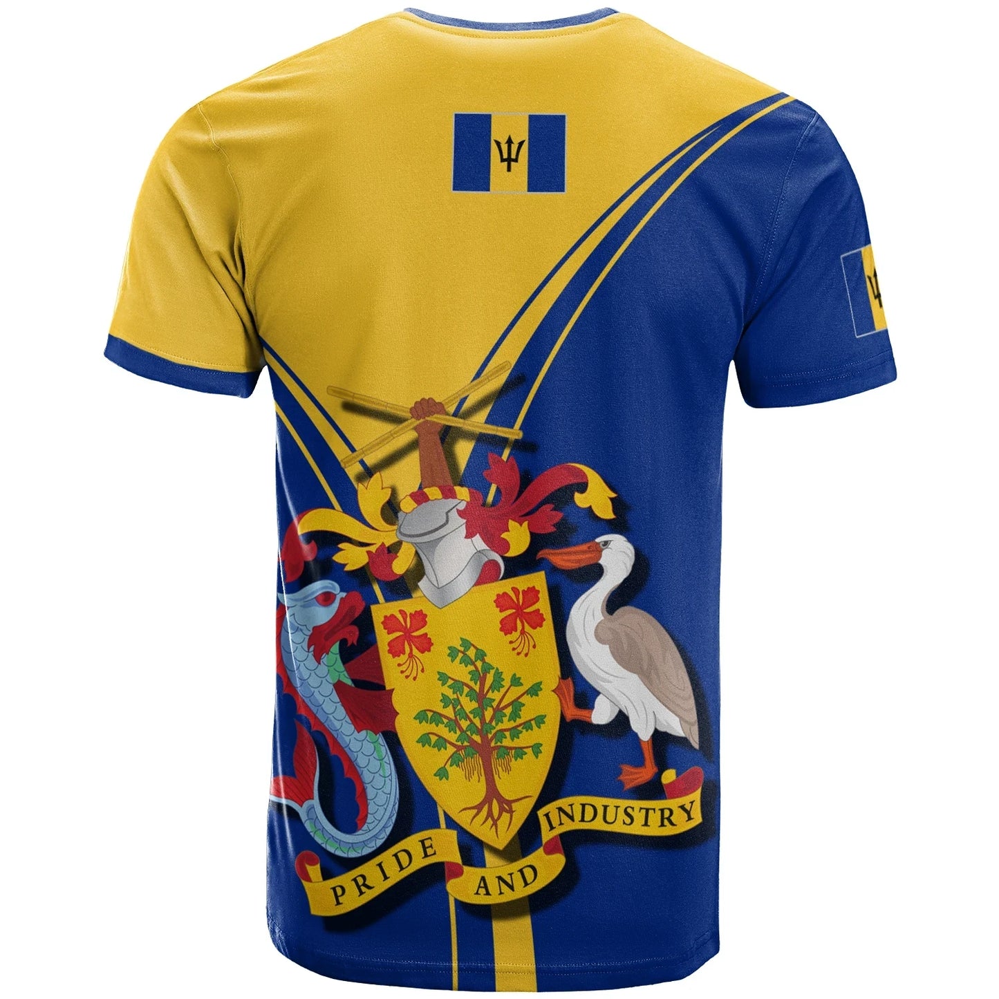 Barbados T Shirt Barbados Coat Of Arms & Flag