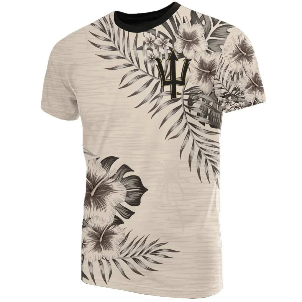 Barbados T Shirt The Beige Hibiscus No