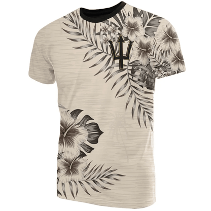 Barbados T Shirt The Beige Hibiscus No