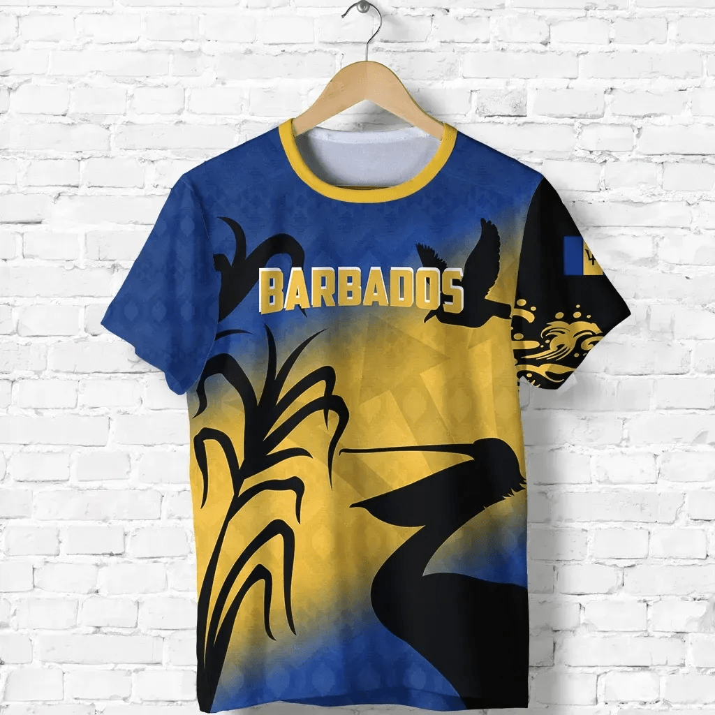 Barbados T Shirt , Pelican Dolphin Fish Shirt