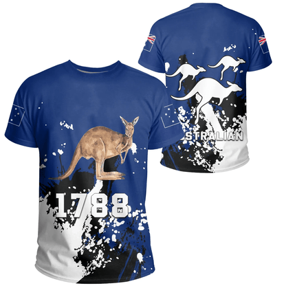 Australia Kagaroo T Shirt Spaint Style W