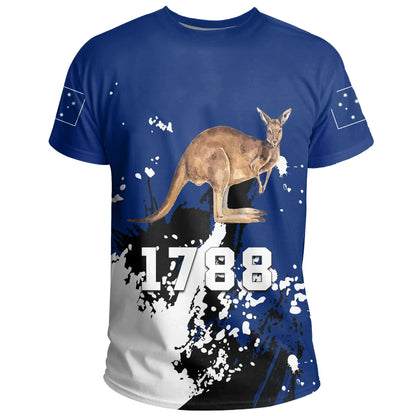 Australia Kagaroo T Shirt Spaint Style W