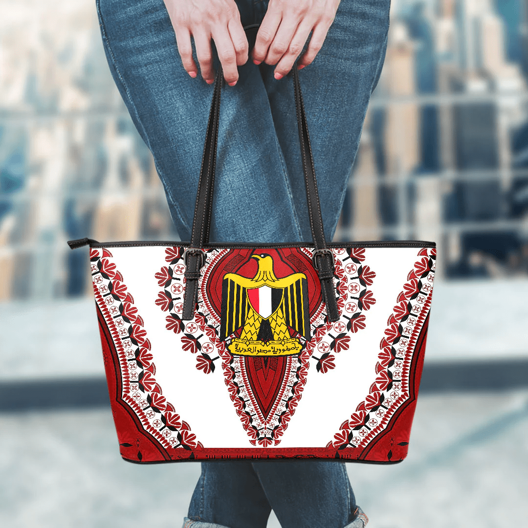 Africa Bag Egypt White Version Leather Tote Bag Vintage African Dashiki