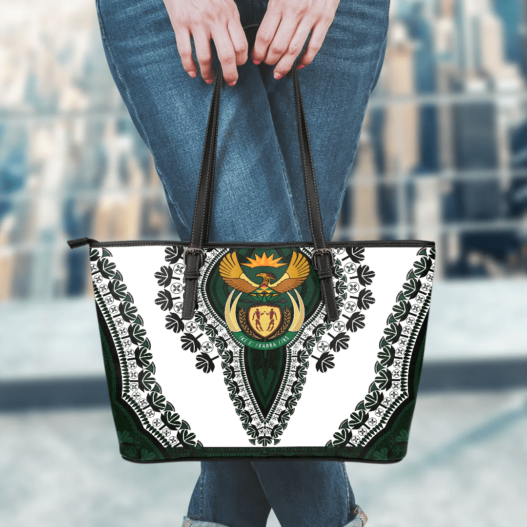 Africa Bag South Africa White Version Leather Tote Bag Vintage African Dashiki