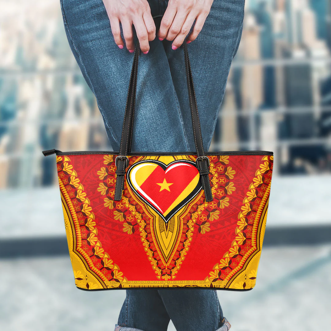 Africa Bag Amhara Red Version Ethiopia National Regional State Leather Tote Bag Vintage African Dashiki
