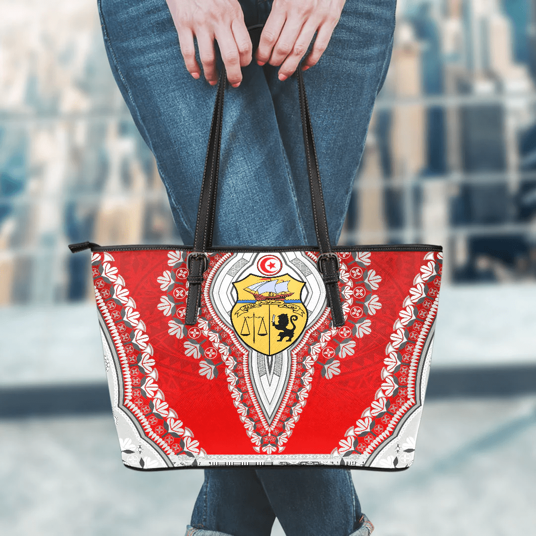Africa Bag Tunisia Red Version Leather Tote Bag Vintage African Dashiki