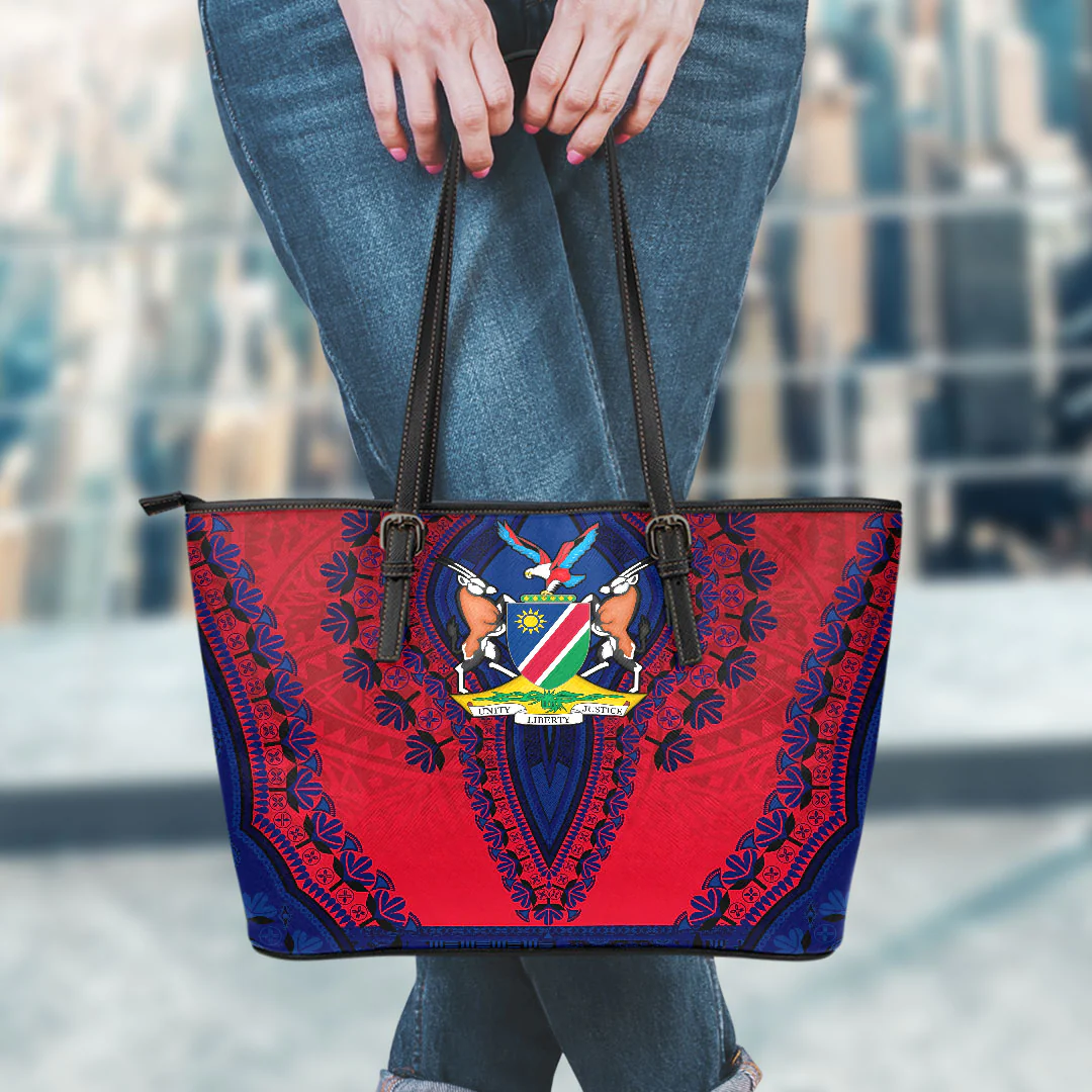 Africa Bag Namibia Leather Tote Bag Vintage African Dashiki