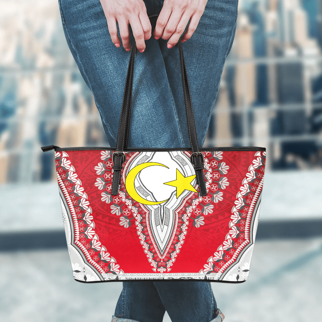 Africa Bag Gambia Leather Tote Bag Vintage African Dashiki