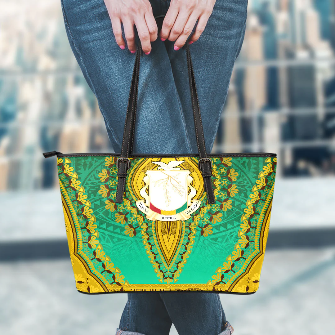 Africa Bag Guinea Green Version Leather Tote Bag Vintage African Dashiki