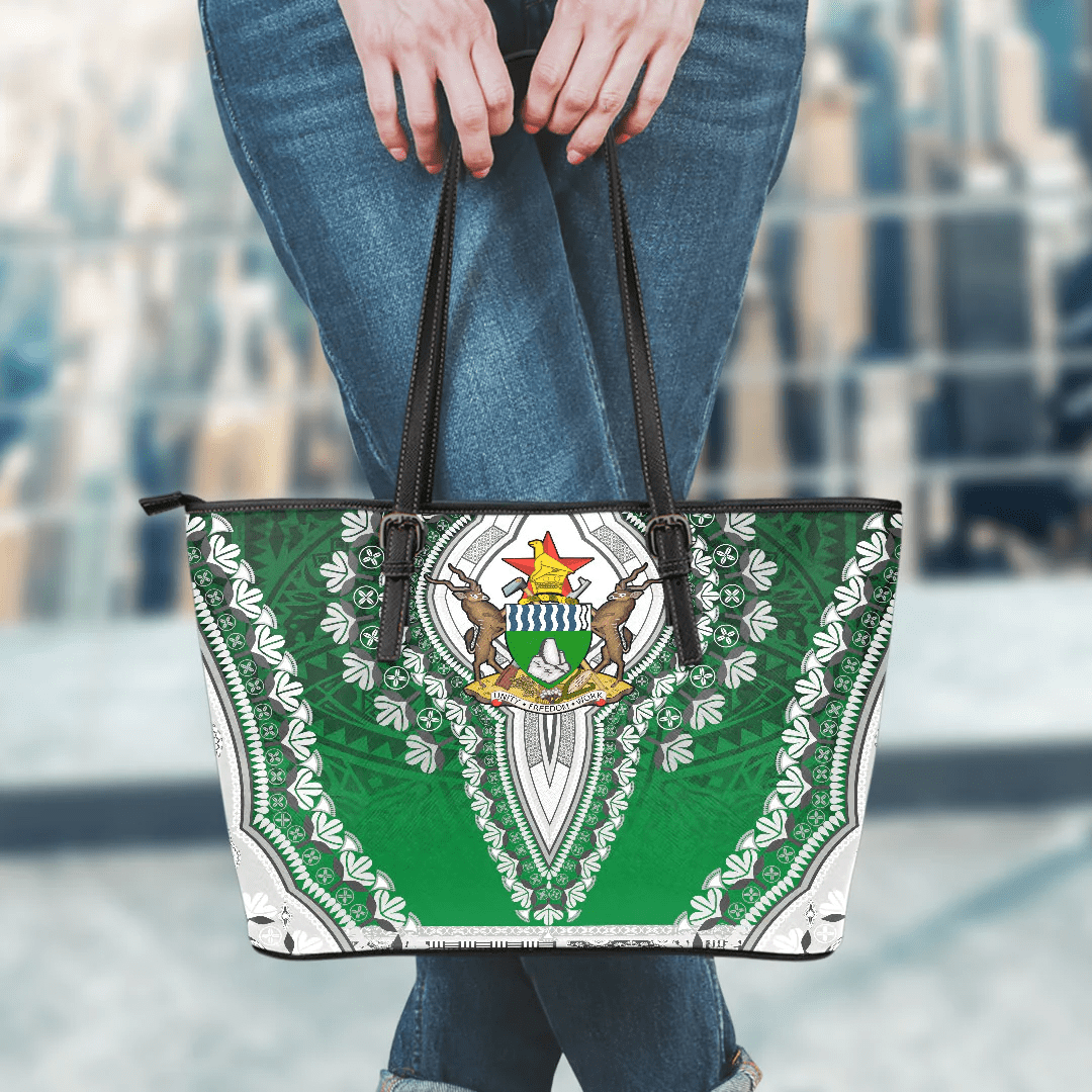 Africa Bag Sudan Green Version Leather Tote Bag Vintage African Dashiki