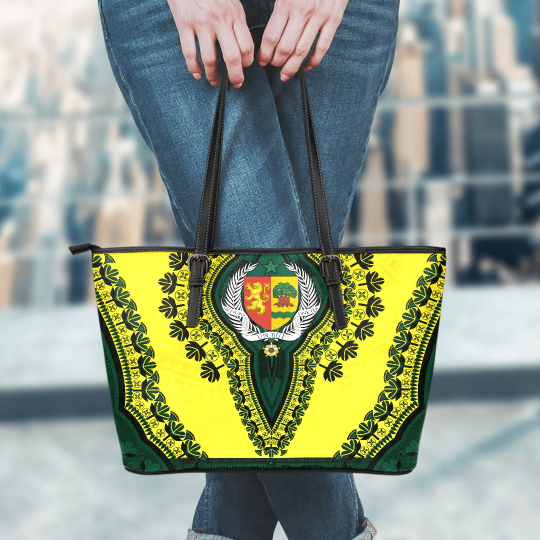 Africa Bag Senegal Yellow Version Leather Tote Bag Vintage African Dashiki