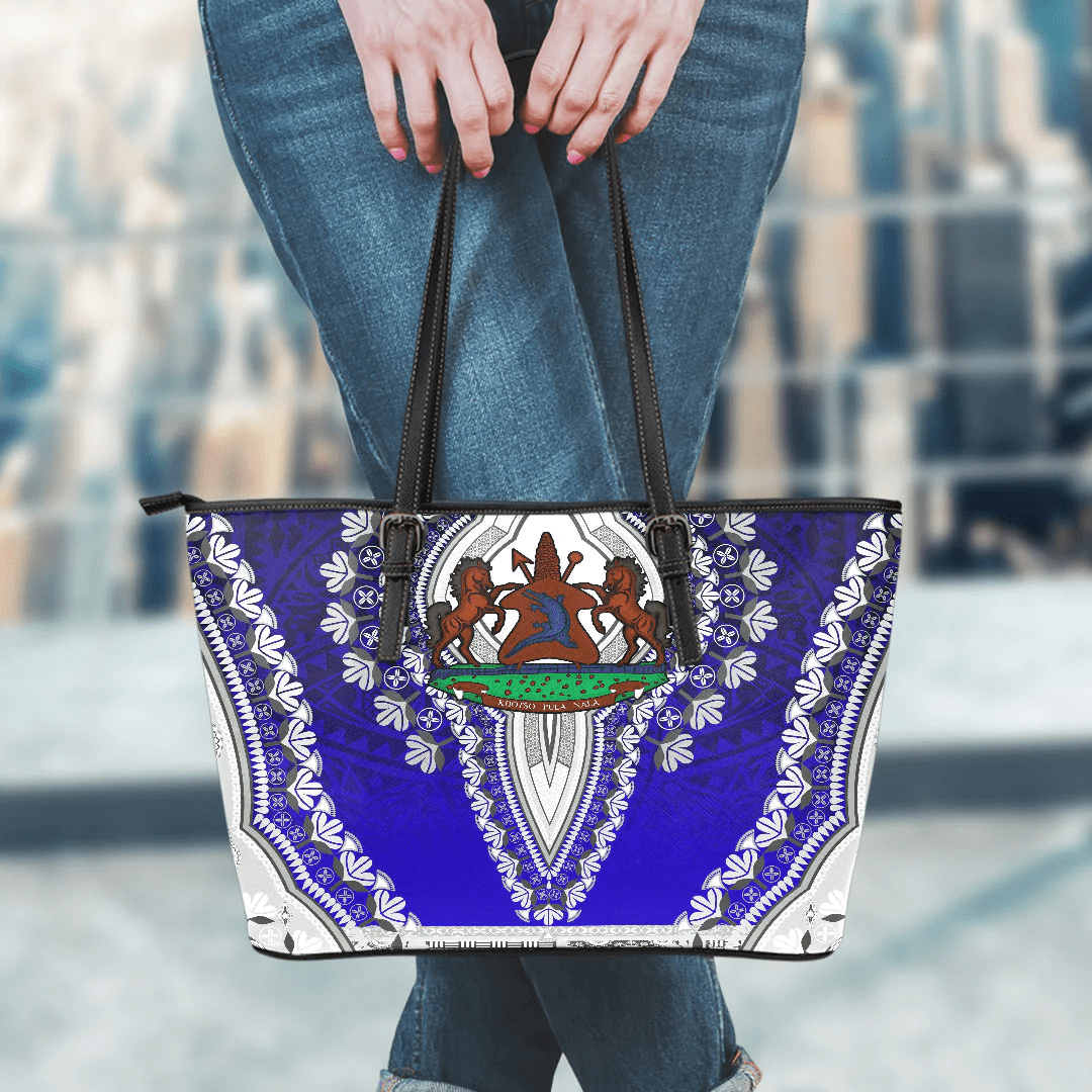 Africa Bag Lesotho Leather Tote Bag Vintage African Dashiki