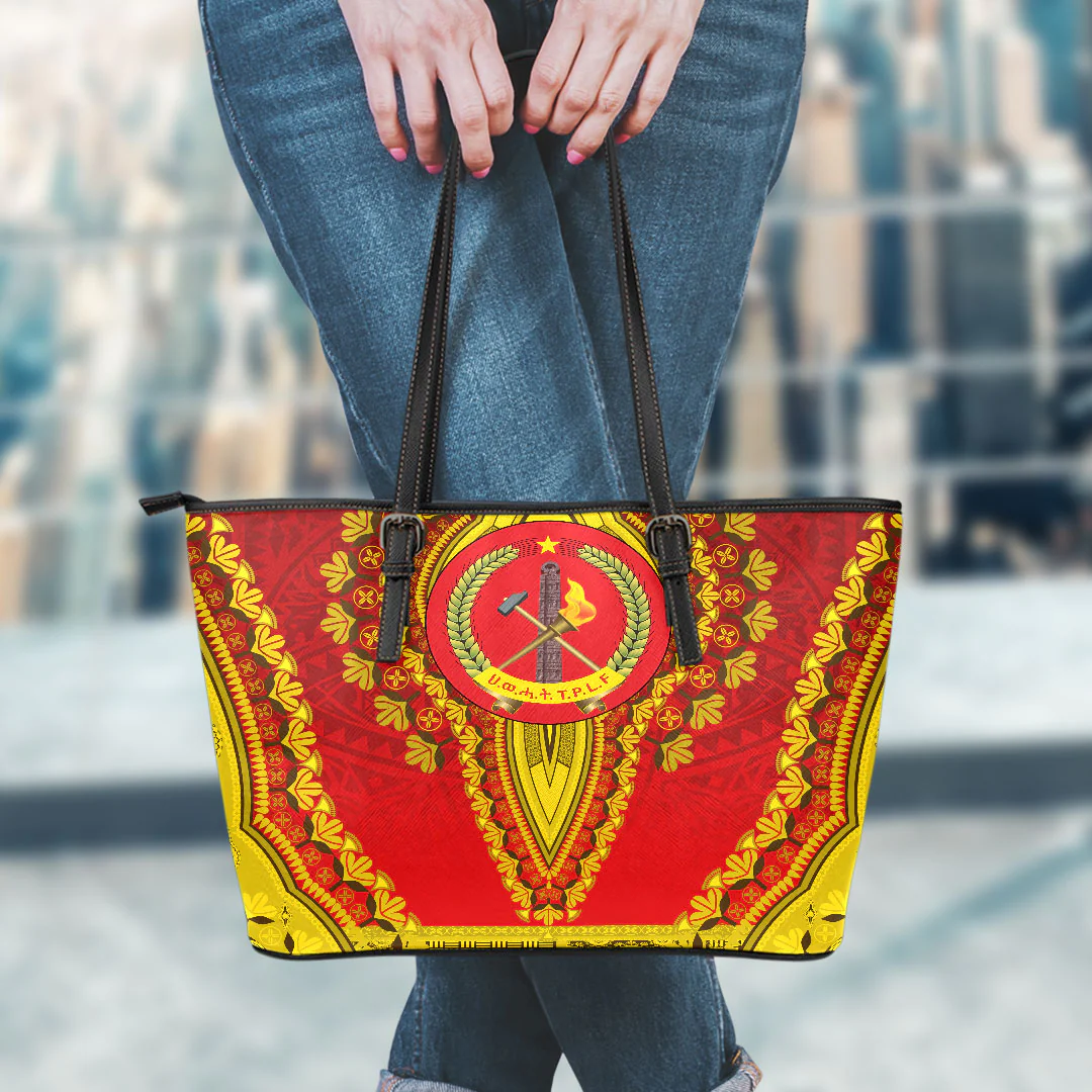 Africa Bag Tigray Red Version Ethiopia National Regional States Leather Tote Bag Vintage African Dashiki