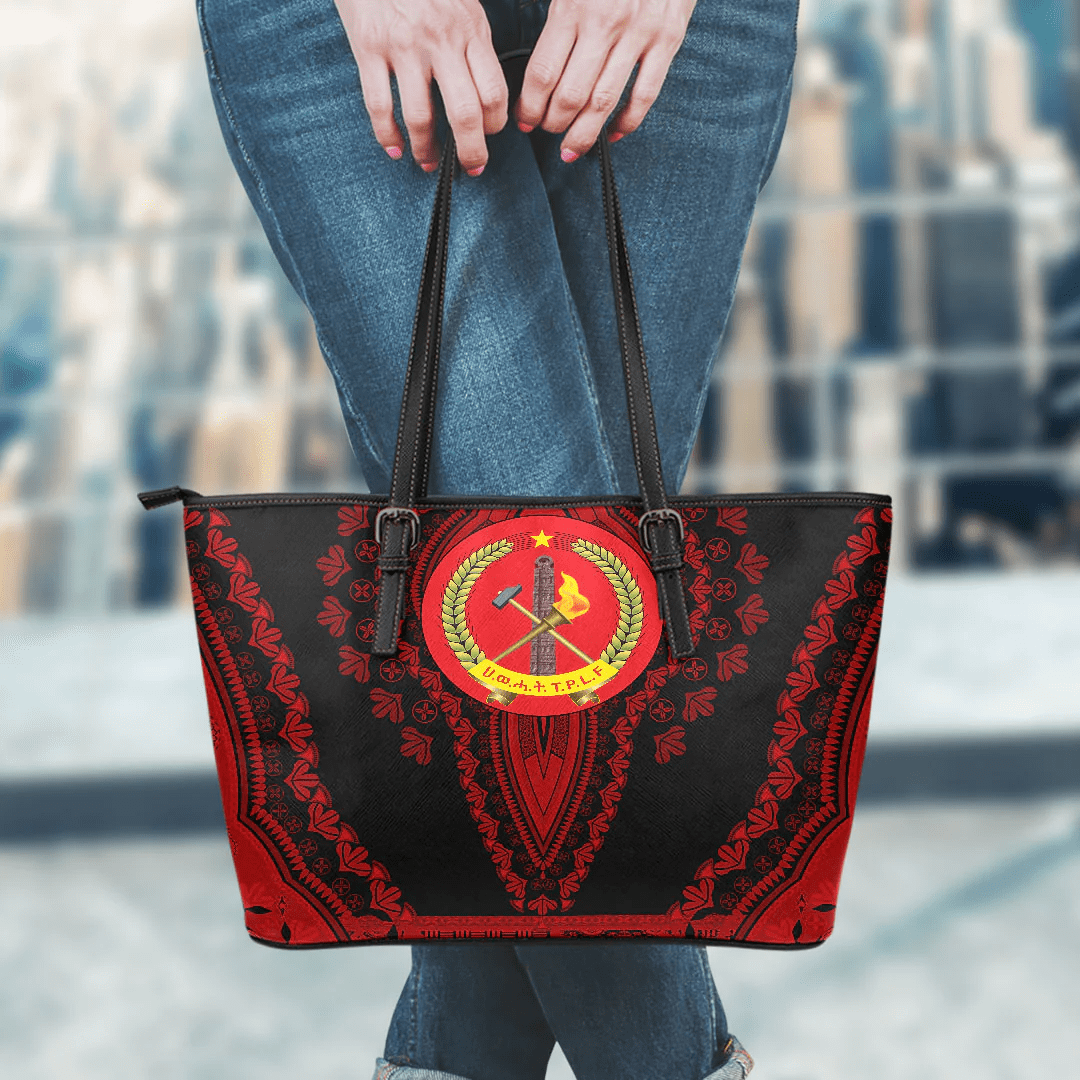 Africa Bag Tigray Black Version Ethiopia National Regional States Leather Tote Bag Vintage African Dashiki