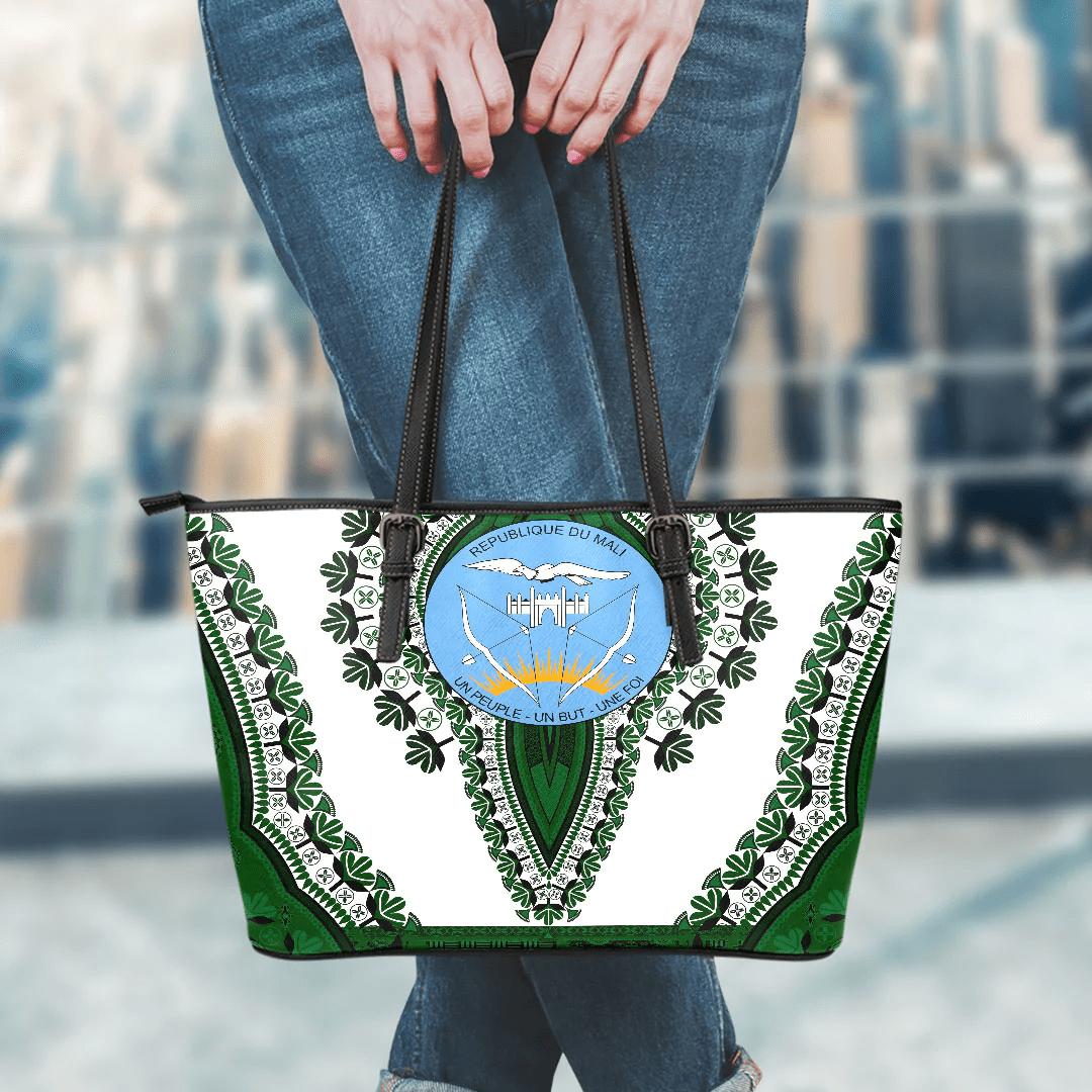 Africa Bag Mali White Version Leather Tote Bag Vintage African Dashiki