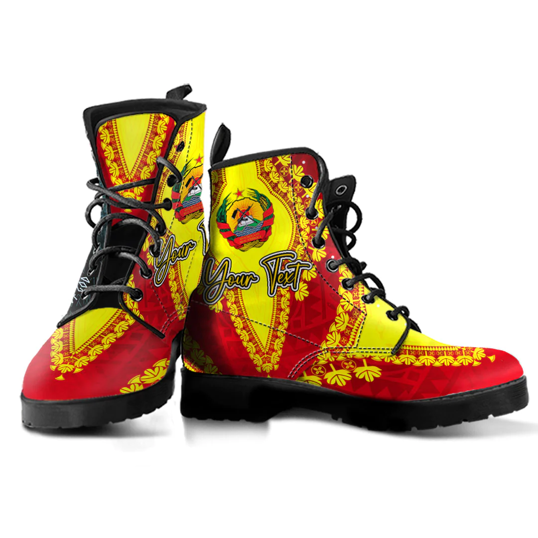 Africa Boots Mozambique Leather Boots Vintage African Dashiki