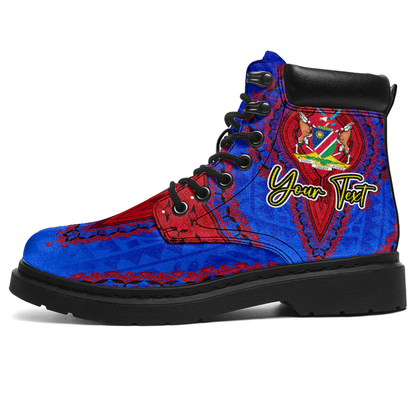 Africa Boots Namibia Blue Version All Season Boots Vintage African Dashiki