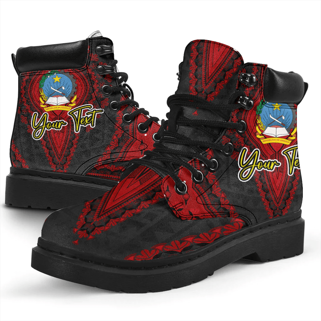 Africa Boots Angola Black Version All Season Boots Vintage African Dashiki