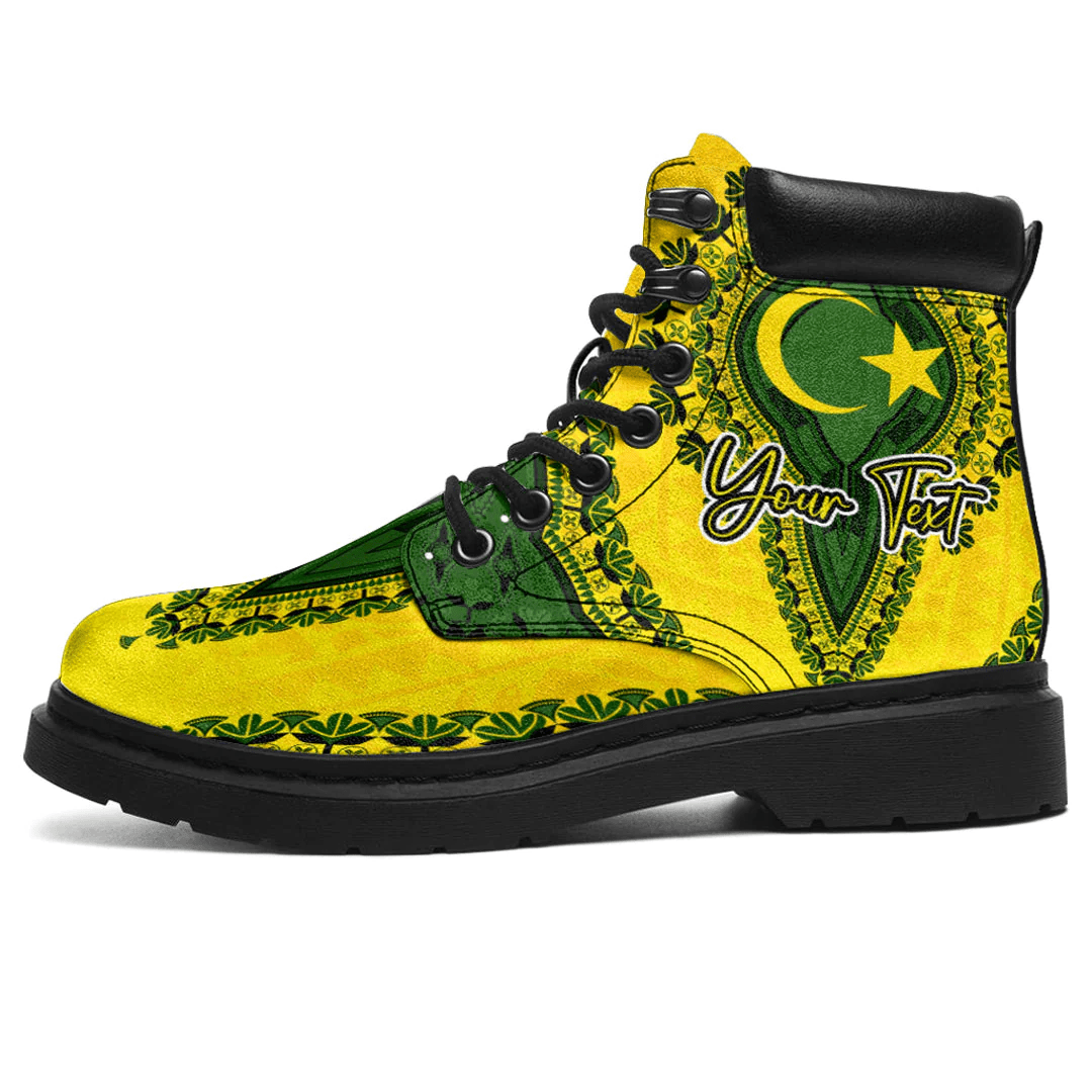 Africa Boots Gambia Yellow Version All Season Boots Vintage African Dashiki