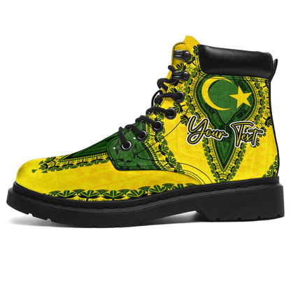 Africa Boots Gambia Yellow Version All Season Boots Vintage African Dashiki