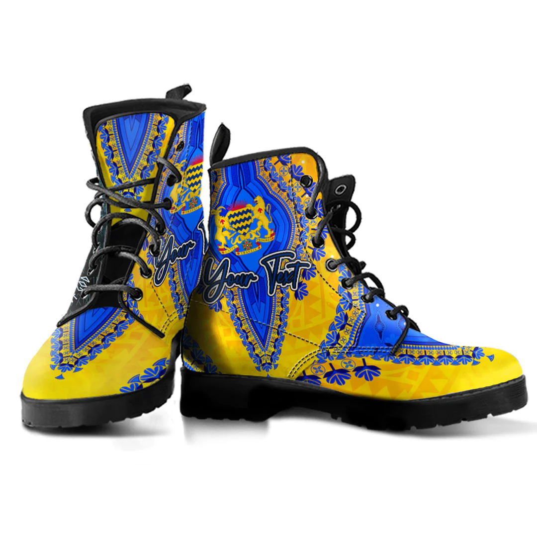 Africa Boots Chad Leather Boots Vintage African Dashiki