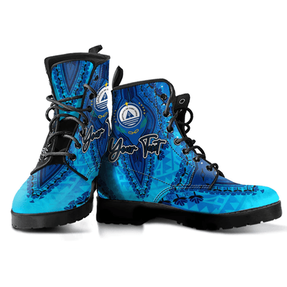 Africa Boots Cape Verde Special Version Leather Boots Vintage African Dashiki