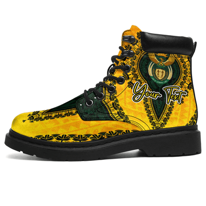 Africa Boots South Africa Yellow Version All Season Boots Vintage African Dashiki