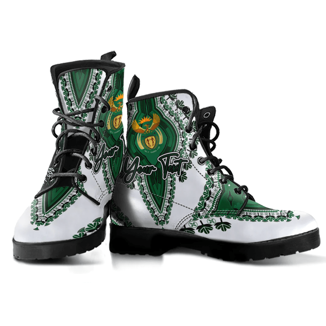 Africa Boots South Africa White Version Leather Boots Vintage African Dashiki