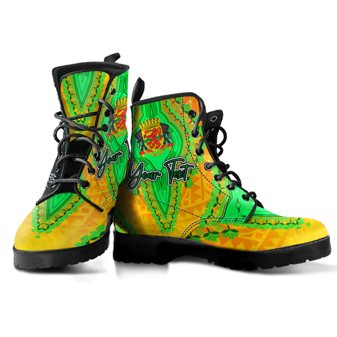 Africa Boots Republic Of The Congo Leather Boots Vintage African Dashiki