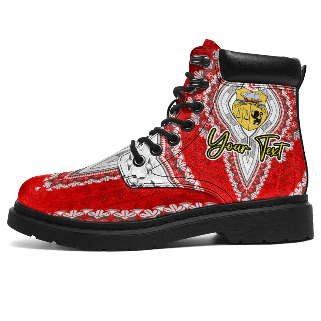Africa Boots Tunisia Red Version All Season Boots Vintage African Dashiki